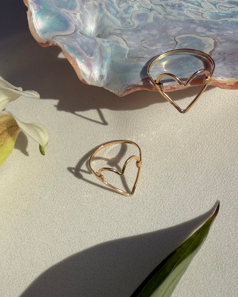 In Situ Aphrodite Heart Ring 14K Gold Fill