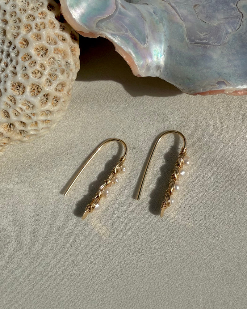 In Situ Capri Pearl Earrings 14K Gold Fill