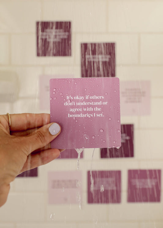JAXKELLY GIFT SET SHOWER AFFIRMATION CARDS BOUNDARIES