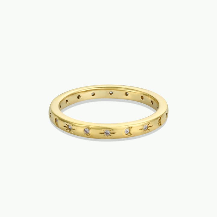 JAXKELLY GOLD CELESTIAL RING MULTIPLE SIZES