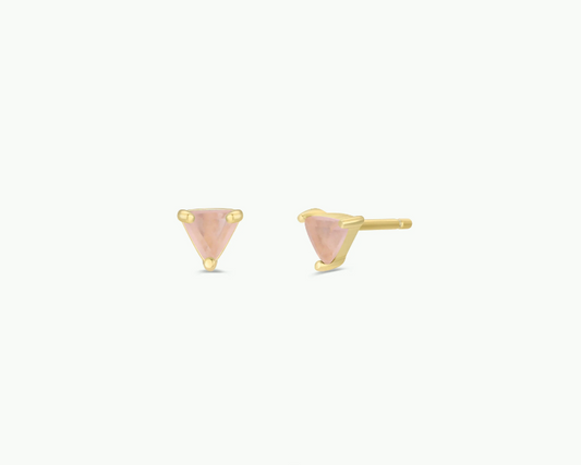 JAXKELLY MINI ENERGY GEM ROSE QUARTZ EARRINGS 1