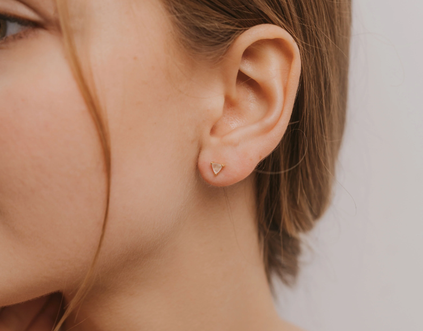 JAXKELLY MINI ENERGY GEM ROSE QUARTZ EARRINGS 2