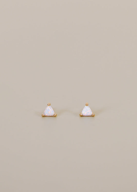 JAXKELLY MINI ENERGY GEM WHITE OPAL EARRINGS