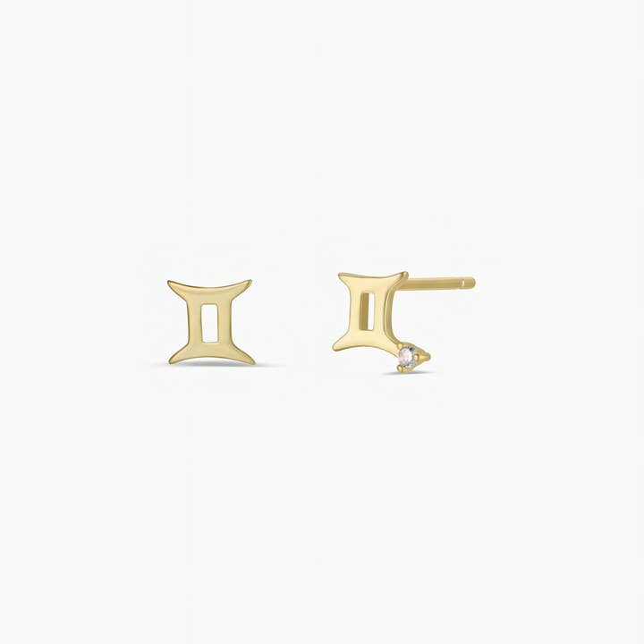 JAXKELLY Zodiac Gold Earrings Gemini