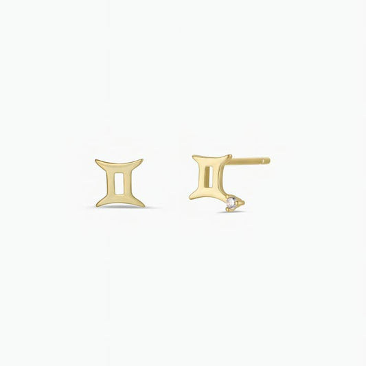 JAXKELLY Zodiac Gold Earrings Gemini
