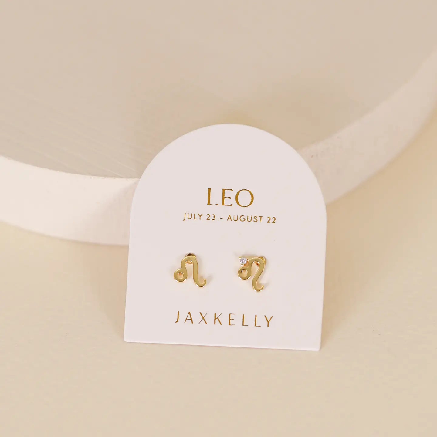 JAXKELLY Zodiac Gold Earrings LEO