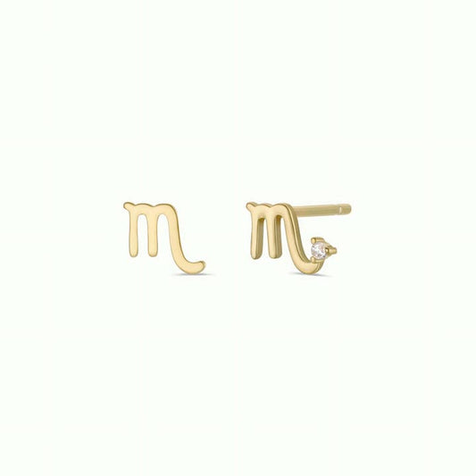 JAXKELLY Zodiac Gold Earrings Scorpio
