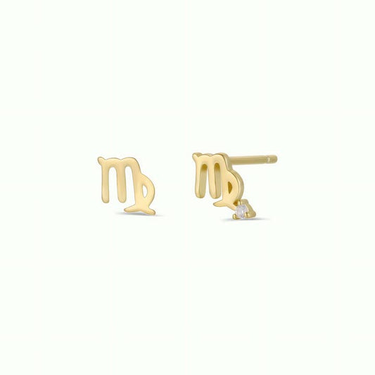 JAXKELLY Zodiac Gold Earrings Virgo