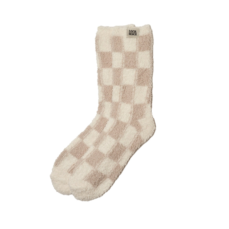 LOCAL BEACH CHECKER COZY SOCKS