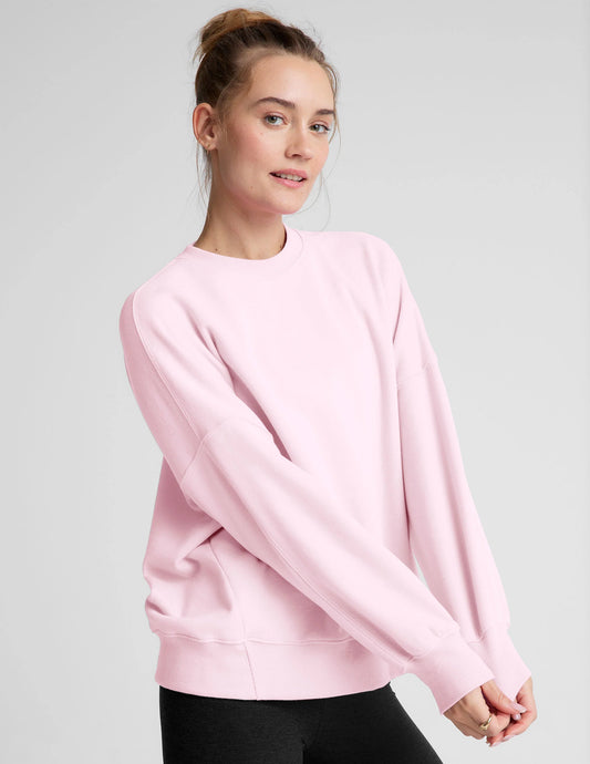 BEYOND YOGA LUXEFLEECE OVERSIZED SWEATSHIRT FROSTY PINK