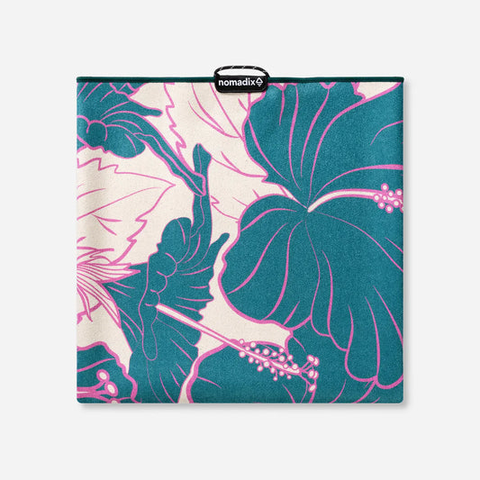 NOMADIX ORIGINAL YOGA TOWEL HIBISCUS TEAL OCEAN