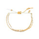 PURA VIDA Goldie Woven Seed Bead Bracelet Neutral