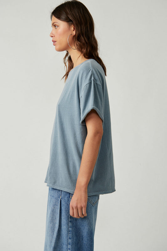 FREE PEOPLE NINA TEE BLUE MIRAGE