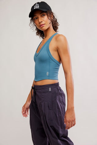 FREE PEOPLE ALL CLEAR V NECK CAMI RIPTIDE