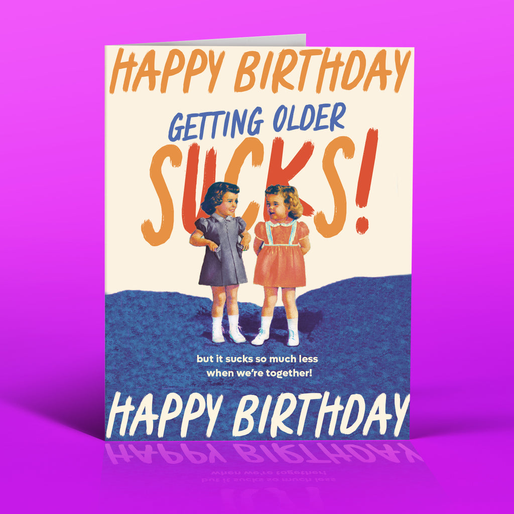 OFFENSIVE AND DELIGHTFUL GREETING CARD KD12 SUCKS