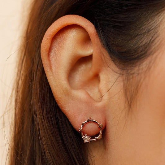 PURA VIDA Celestial Rose Gold Earrings