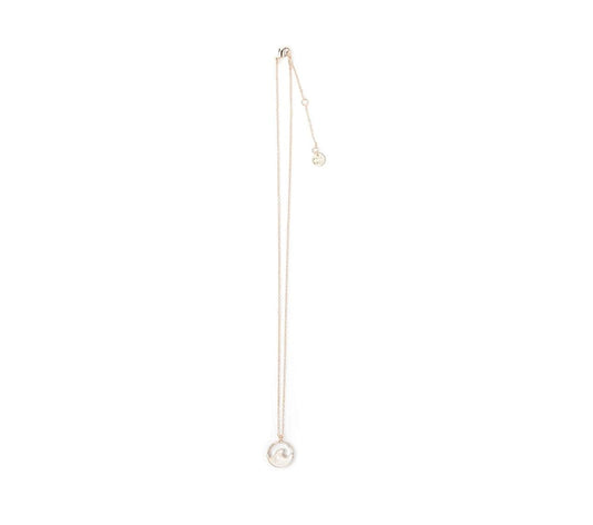 PURA VIDA STONE WAVE NECKLACE ROSE GOLD