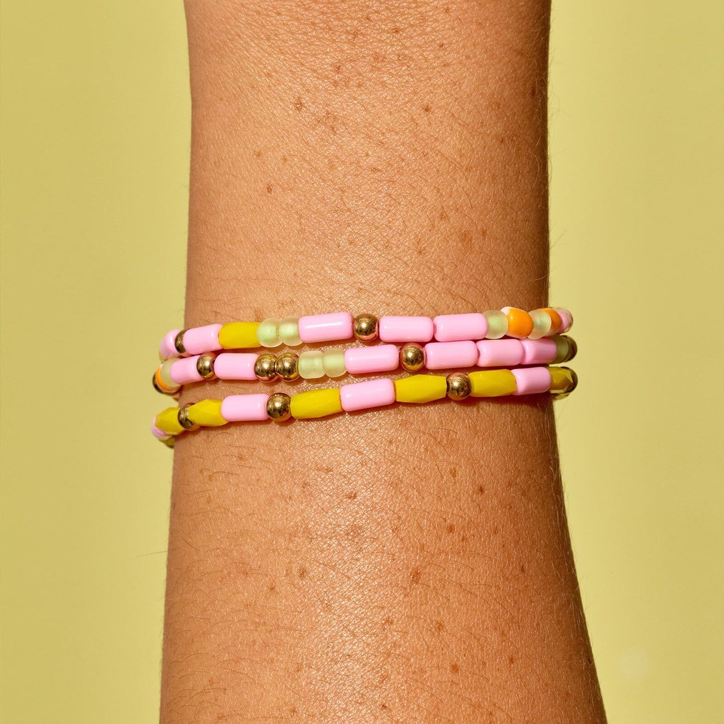 PURA VIDA Sarita Mixed Seed Bead Stretch Bracelet Set Of 3