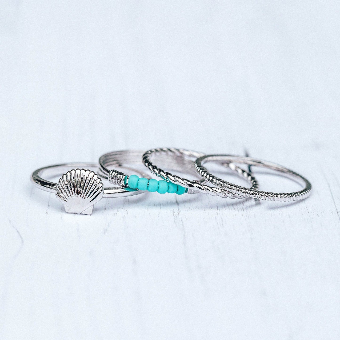 PURA VIDA Shell Ring Stack