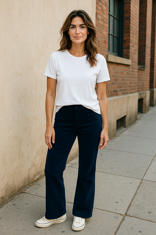 GODDESSWEAR CORDUROY HIGH WAIST WIDE LEG FLARE TROUSER 751 PANT NEW!