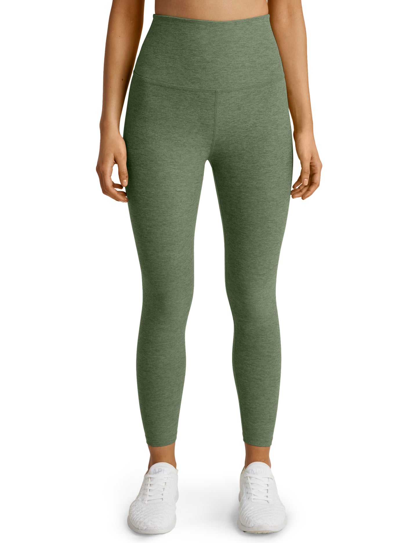 SALE BEYOND YOGA CAUGHT IN THE MIDI HIGH WAISTED LEGGING MOSS GREEN HEATHER