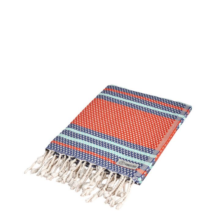 SAND CLOUD TOWEL CANDY STRIPE-DOBBY WITH ZIP POCKET
