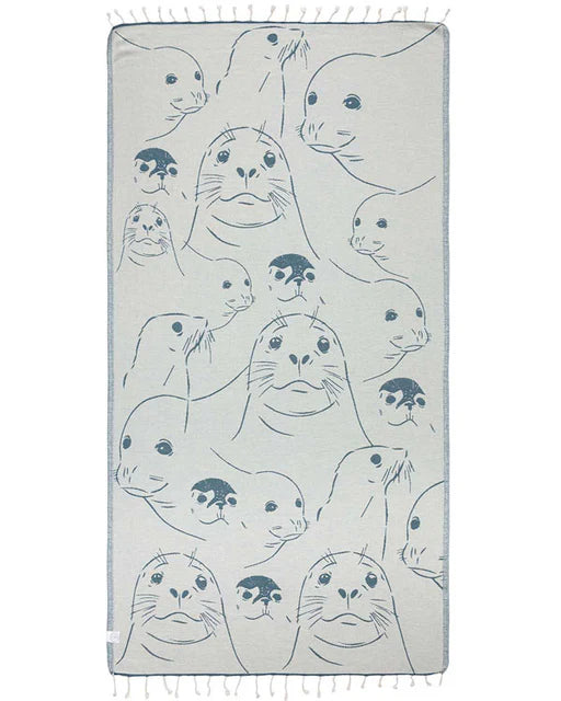 SAND CLOUD BEACH TOWEL CALI SEALS