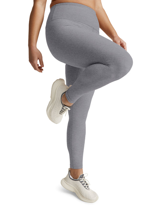 BEYOND YOGA CAUGHT IN THE MIDI HIGH WAISTED LEGGING CLOUD GRAY HEATHER