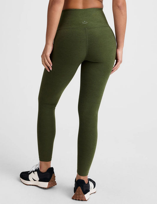 BEYOND YOGA CAUGHT IN THE MIDI HIGH WAISTED LEGGING ARMY GREEN HEATHER