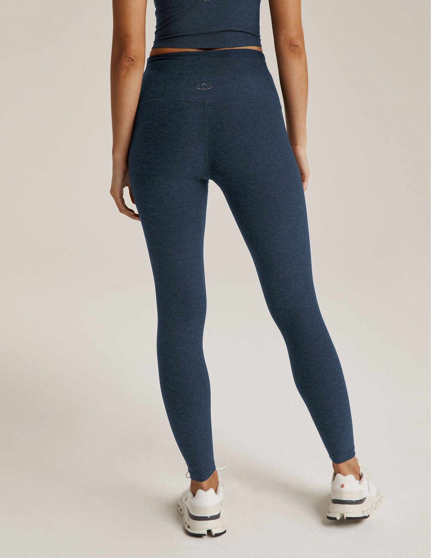 BEYOND YOGA SPACEDYE CAUGHT IN THE MIDI HIGH WAISTED LEGGING NOCTURNAL NAVY
