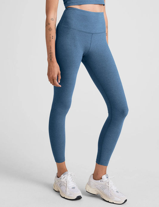 SALE BEYOND YOGA SPACEDYE CAUGHT IN THE MIDI HIGH WAIST LEGGING WASHED DENIM