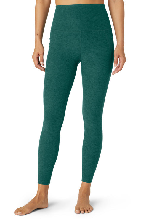 BEYOND YOGA CAUGHT IN THE MIDI HIGH WAISTED LEGGING LUNAR TEAL HEATHER