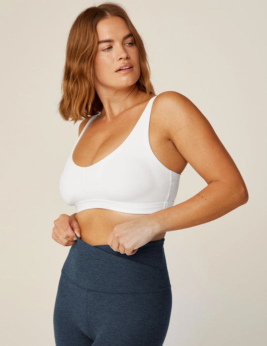 BEYOND YOGA SPACEDYE EMBODY BRA CLOUD WHITE