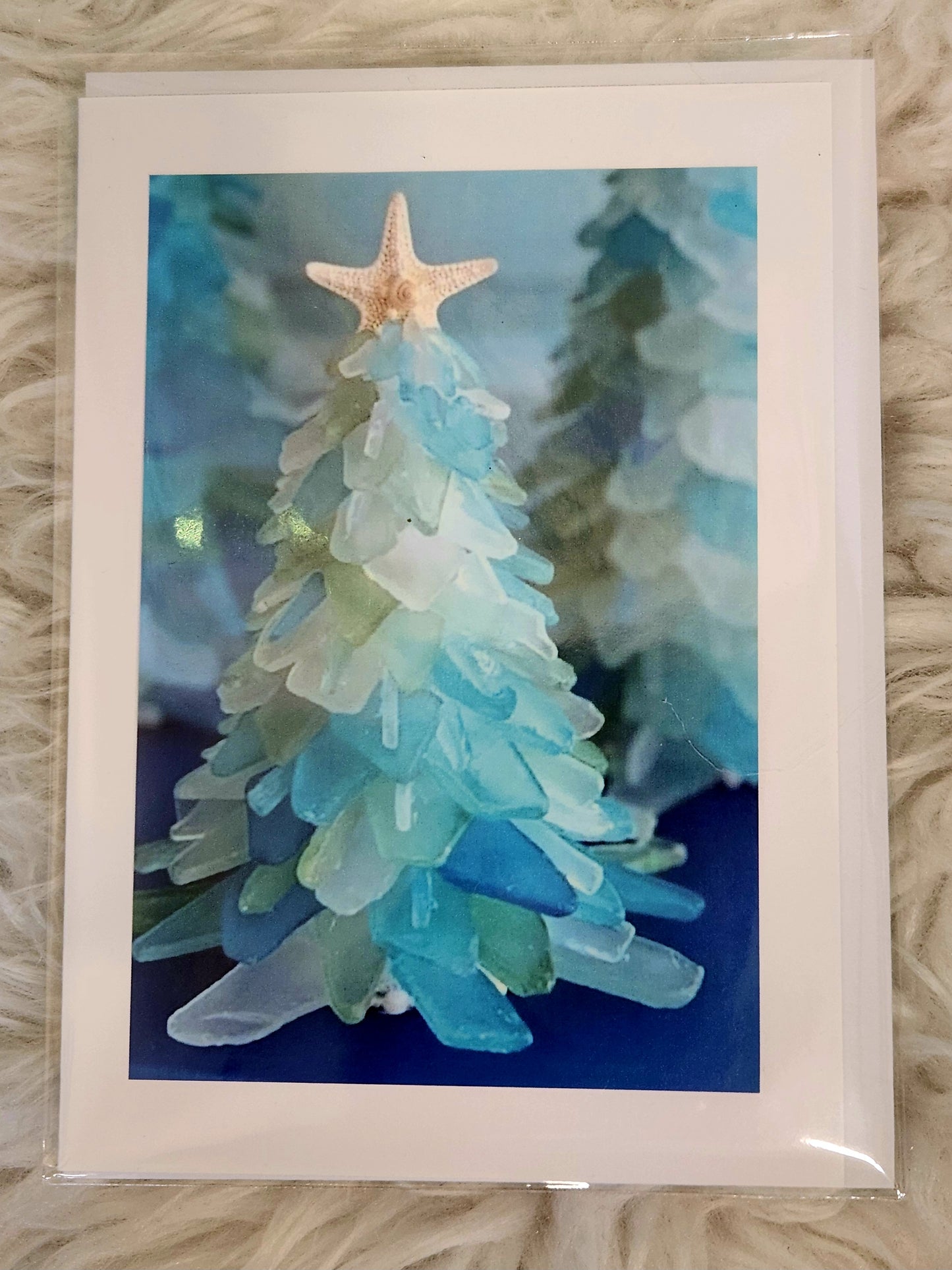 BARBSCARDS HOLIDAY: SEAGLASS CHRISTMAS TREE