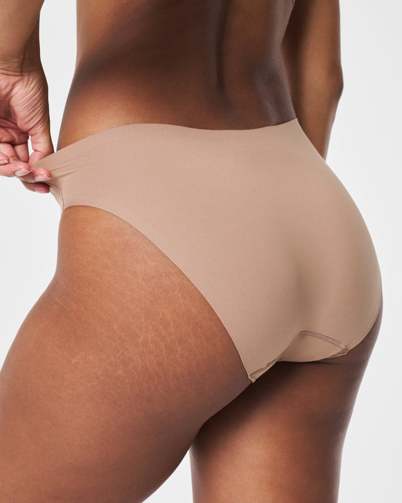 SPANX SMOOTH FIT-TO-YOU COTTON BIKINI 3-PACK BOX CAFE AU LAIT