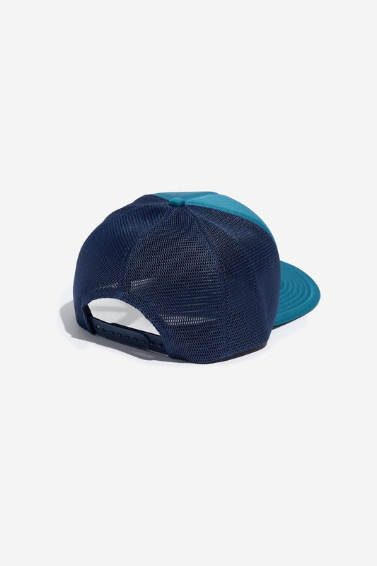 SPIRITUAL GANGSTER ONE LOVE PEACE TRUCKER HAT MIDNIGHT TEAL/ECLIPSE