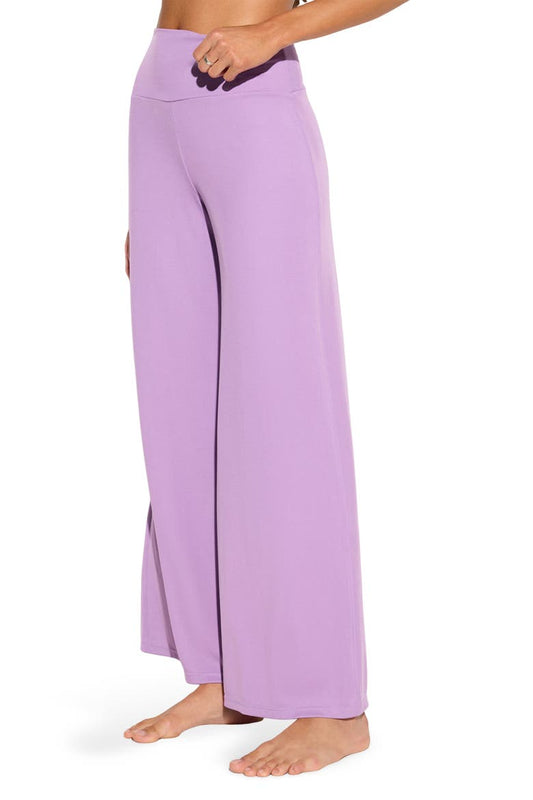 SPIRITUAL GANGSTER ZEN RIB JOURNEY WIDE LEG PANT AMETHYST