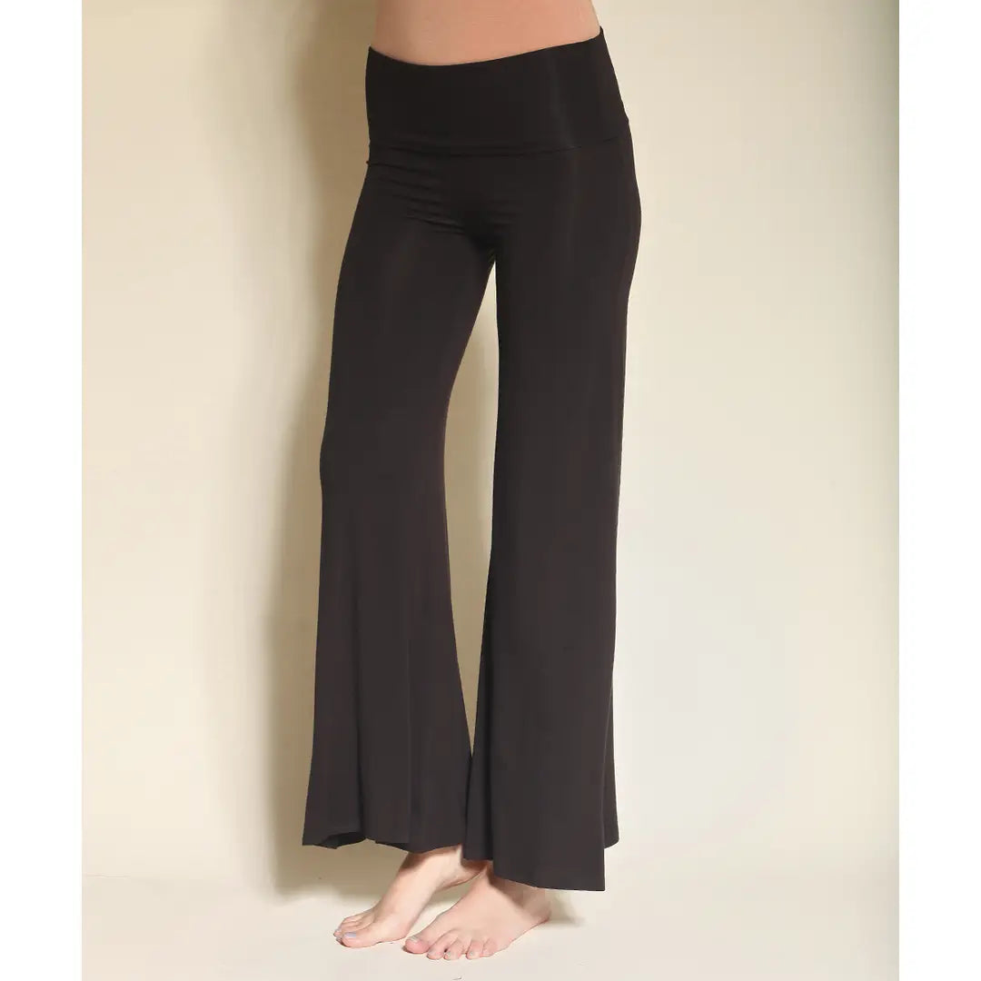 STUDIO KO Organic Bamboo Classic Palazzo Pant Black