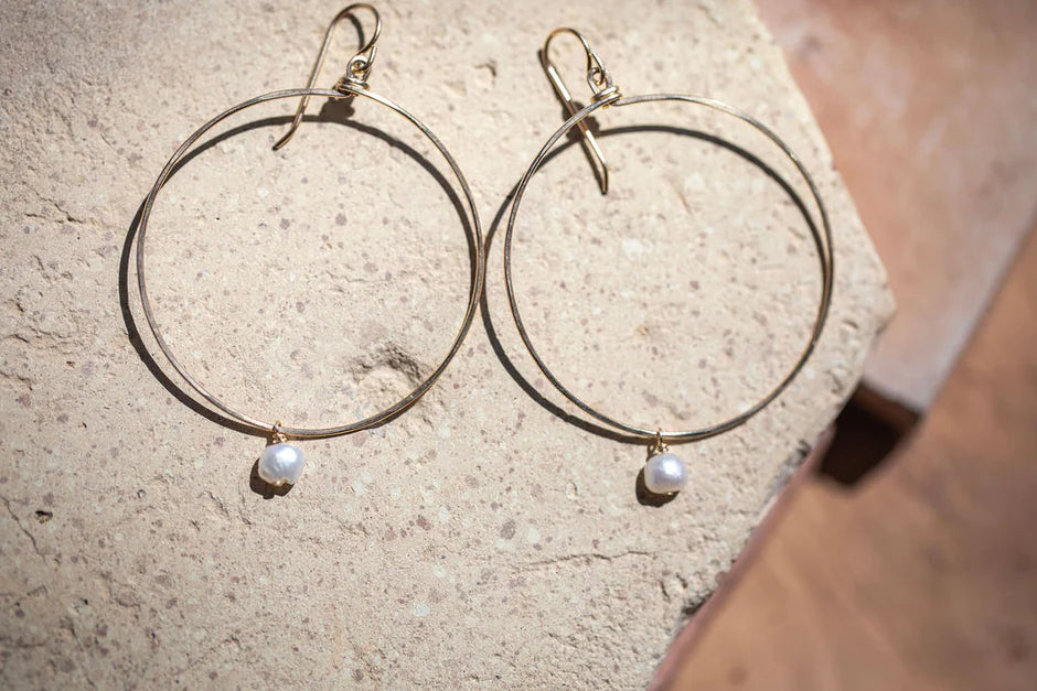 Desert Moon Design Yvonne Hoops Sterling Silver