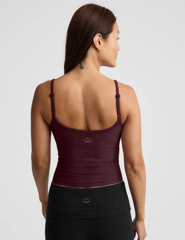 BEYOND YOGA SPACEDYE FOREVER TANK CABERNET HEATHER