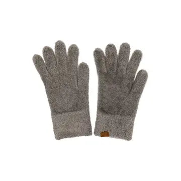 CC BEANIE Plush Terry Chenille Gloves MULTIPLE COLORS