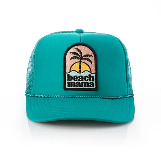 LOCAL BEACH BEACH MAMA TRUCKER HAT JADE