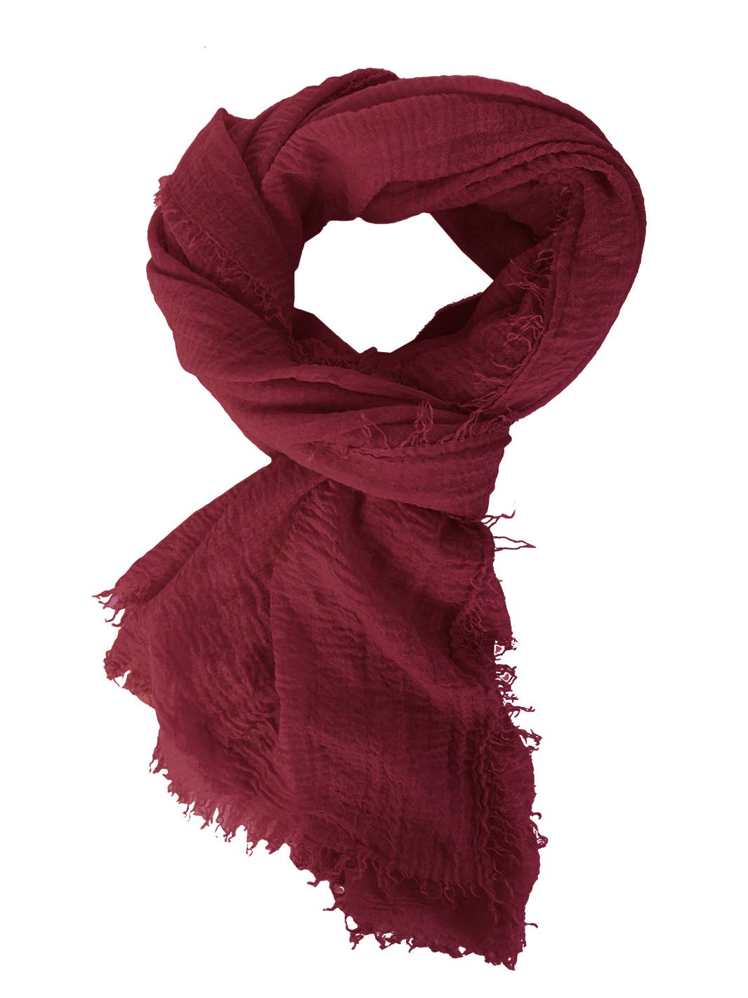 RUBYZAAR BOHO BOHEMIAN SCARF COTTON AND BAMBOO Crimson