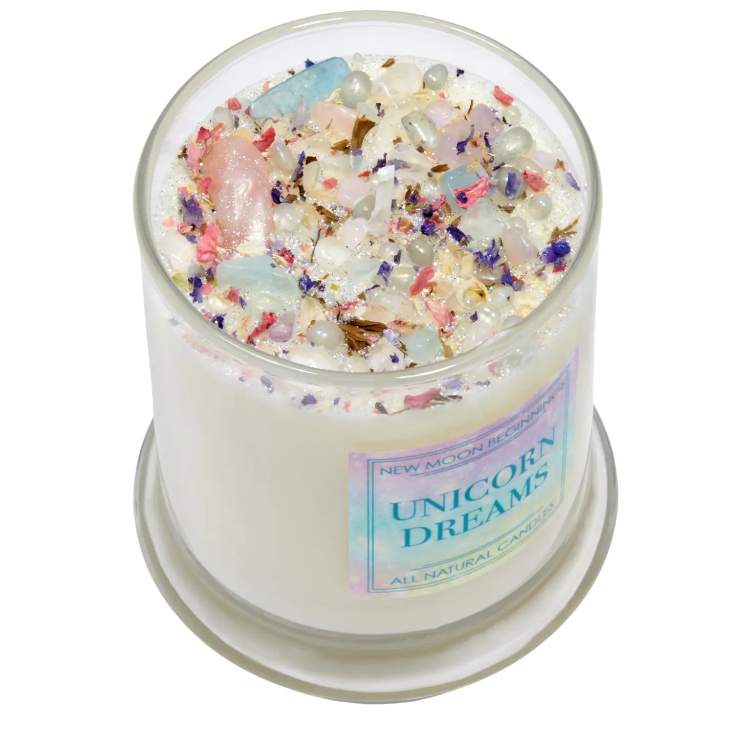 NEW MOON BEGINNINGS CANDLE UNICORN DREAMS 7.5 OZ