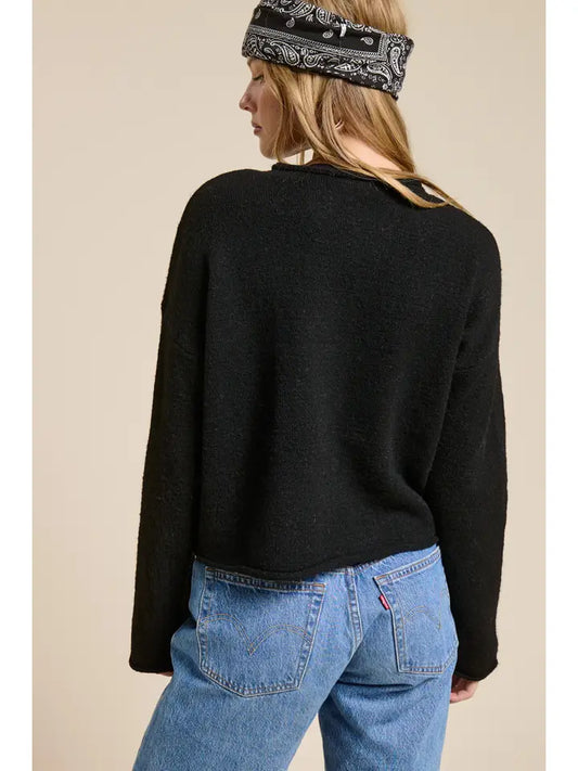 MIMOSA Essential Pullover Sweater Top Black