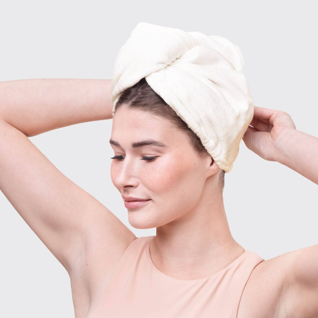 KITSCH ECO FRIENDLY QUICK DRY HAIR TOWEL IVORY