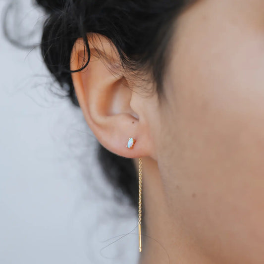 JAXKELLY STUDDED THREADER FIRE OPAL