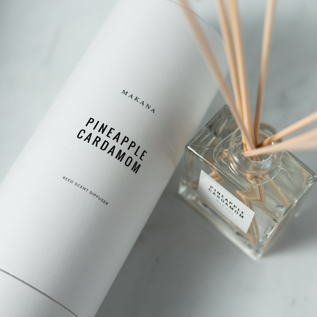 MAKANA REED DIFFUSER PINEAPPLE CARDAMOM Bubble Lounge Boutique