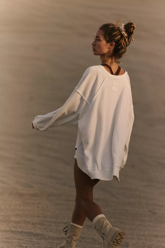 FREE PEOPLE ONE TO BEAT PULLOVER IVORY