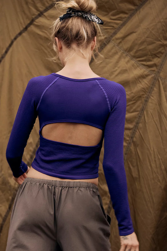 SALE FREE PEOPLE BAIL OUT LAYER DARK AMETHYST